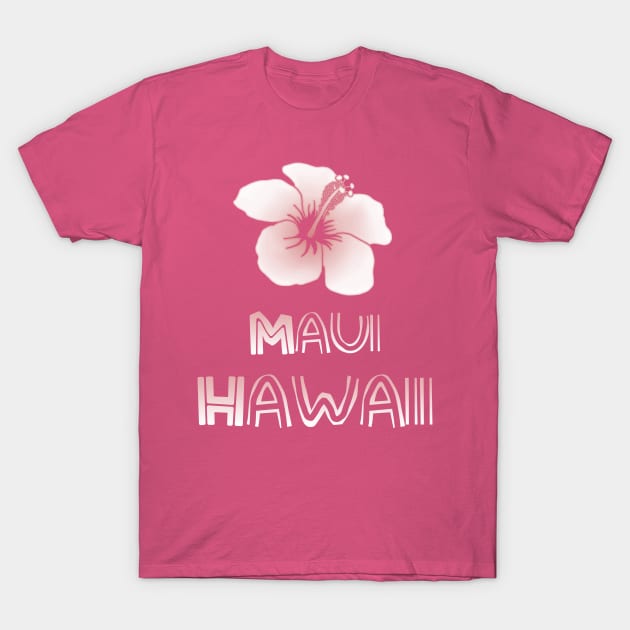 Maui Hawaii Hibiscus Flower T-Shirt by macdonaldcreativestudios